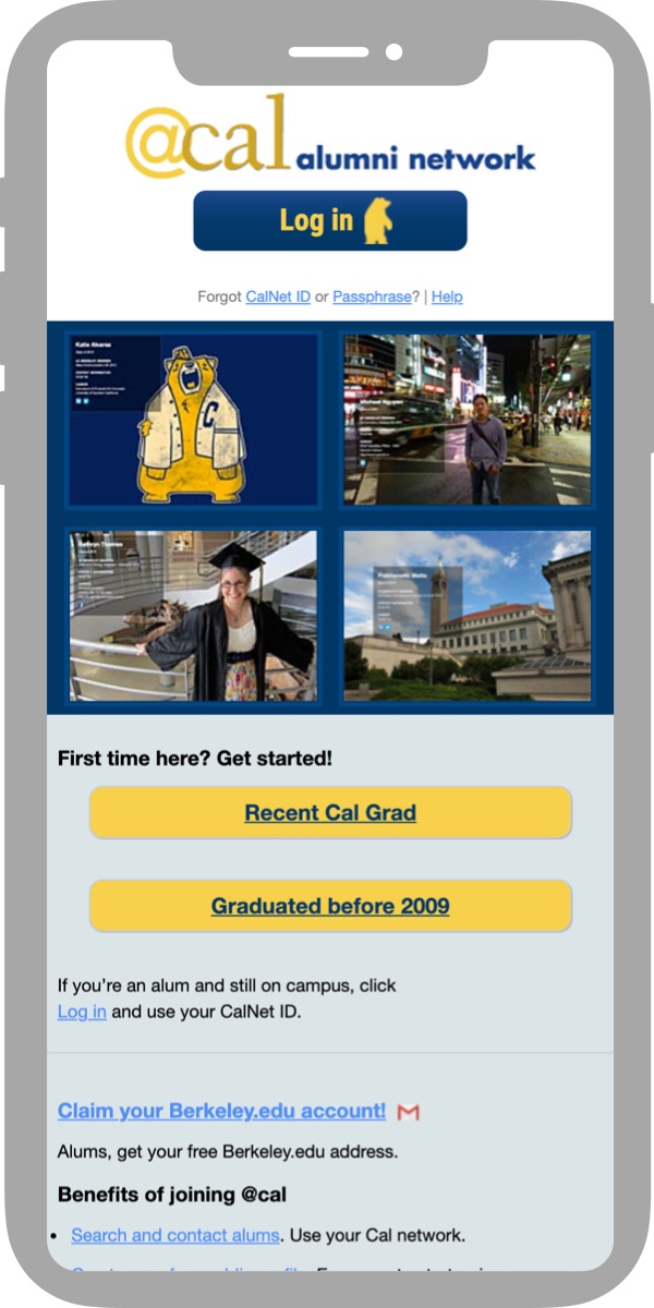 At Cal website homepage screenshot