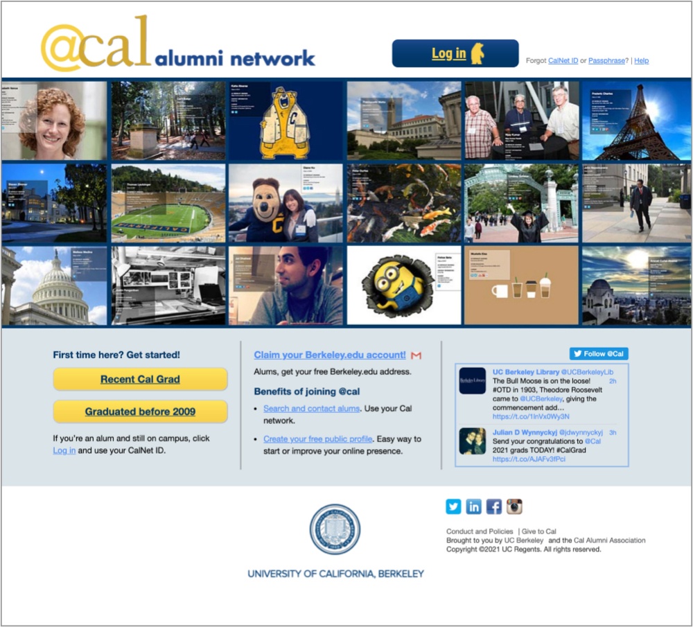 At Cal website homepage screenshot