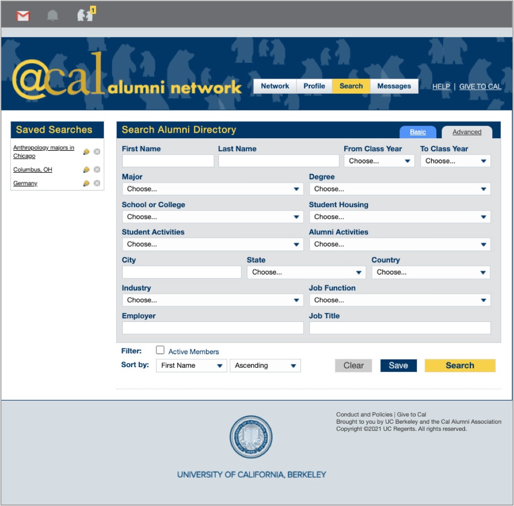 At Cal website homepage screenshot