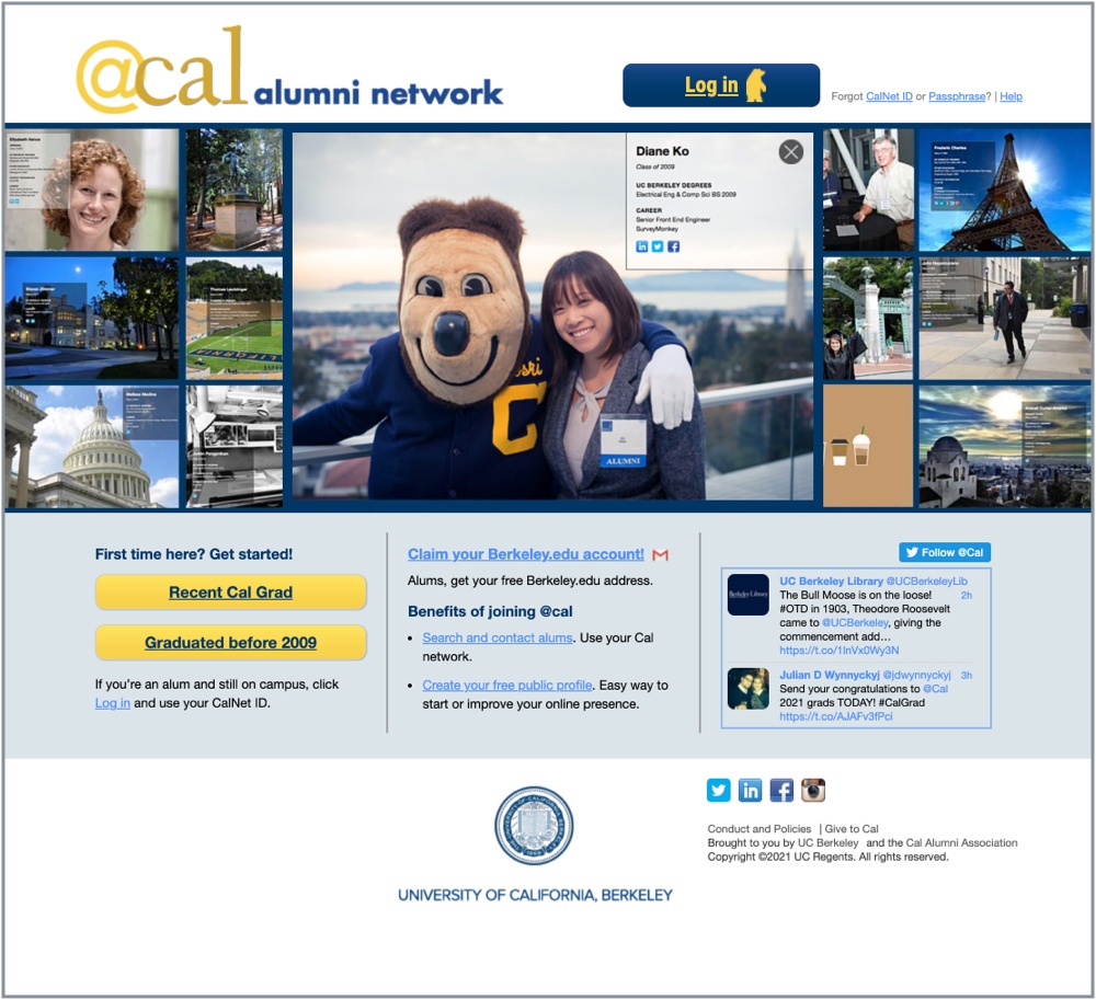 At Cal website homepage screenshot