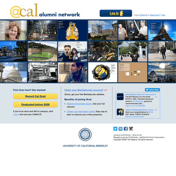 At Cal website homepage screenshot